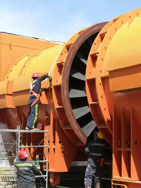 陜煤建設機電安裝公司順利更換紅柳林礦2#風井1#主通風機電機工程